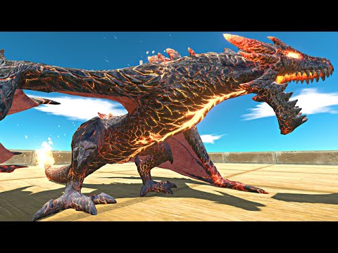 Fire LAVA Dragon vs Random Units - Animal Revolt Battle Simulator