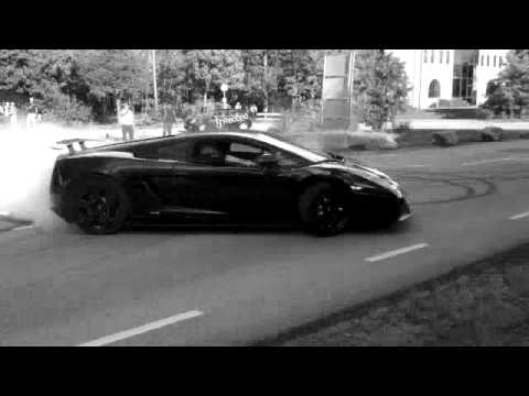 InternMusik, Video inspelning med driftande lamborghini