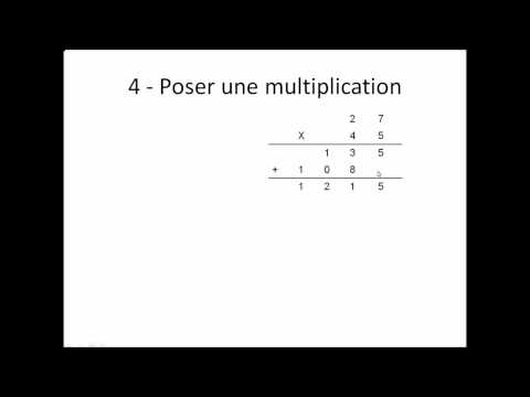 comment poser une multiplication a virgule