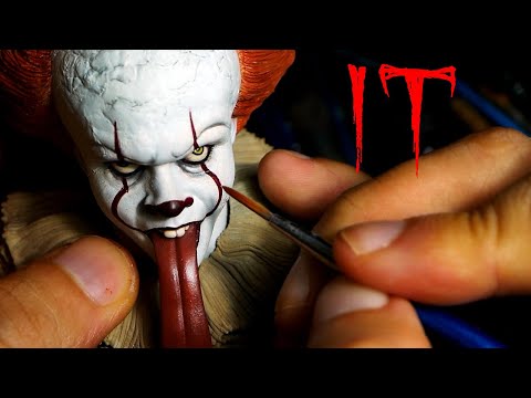 Sculpting Realistic Pennywise Timelapse - IT Chapter 2 Movie film - 1:6 scale sculpt and painting