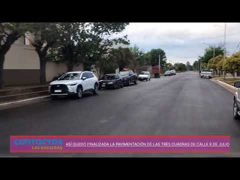 Así quedó la pavimentación de las tres cuadras de calle 9 de Julio