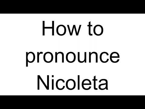 How to Pronounce Nicoleta (Romanian)