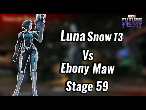Luna Snow T3 Vs Ebony Maw Stage 59 - Marvel Future Fight