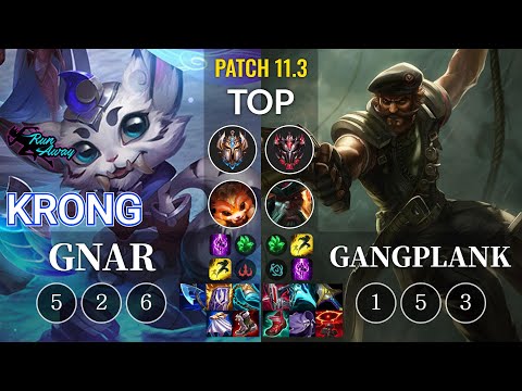 RNW KronG Gnar vs Gangplank Top - KR Patch 11.3
