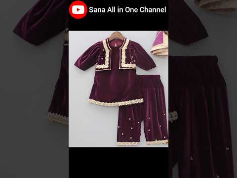Velvet frock designs for baby girls 2025 | winter stylish frock ideas #babaydressdesign #shorts