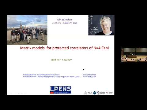 Vladimir Kazakov - Matrix models for protected correlators in N=4 SYM and LLM geometry