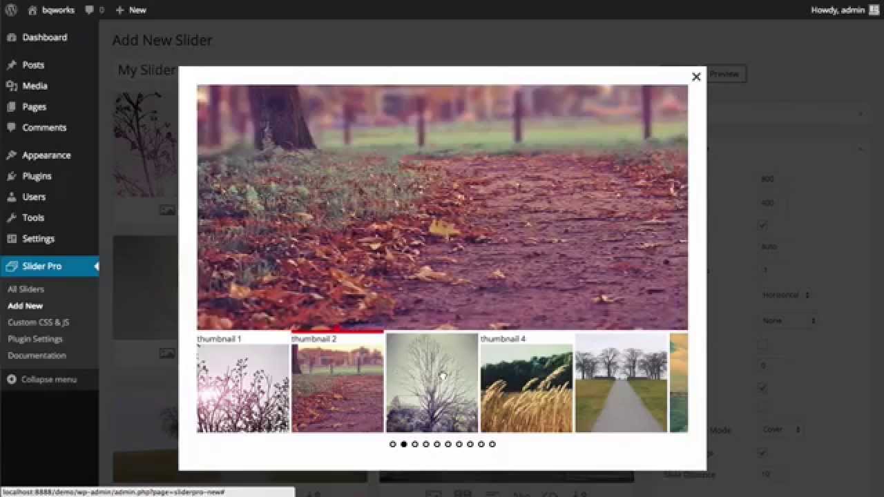 Adding thumbnails in Slider Pro