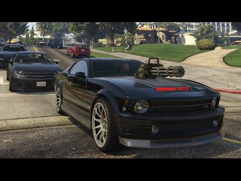 GTA 5 Knight Rider mod showcase: MINIGUN ROBOT CAR?