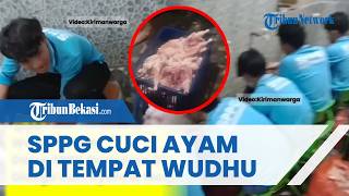 Viral Video SPPG Cuci Daging Ayam Mentah di Tempat Wudhu Masjid di Bogor, Ada yang Jongkok di Toilet