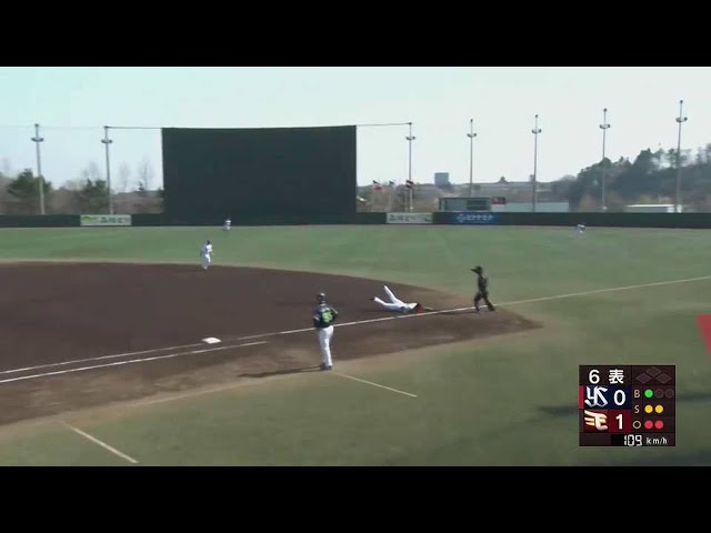 【ファーム】イーグルス・マーキも好守で約1年半ぶり勝利目指す引地秀一郎を守り立てる!! 2022年4月19日  東北楽天ゴールデンイーグルス 対 東京ヤクルトスワローズ