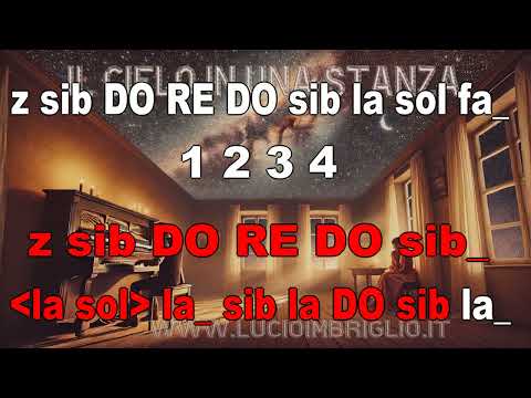 Il cielo in una stanza - karaoke notazionale