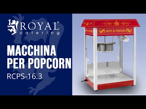 Video - Macchina per popcorn rossa - design americano