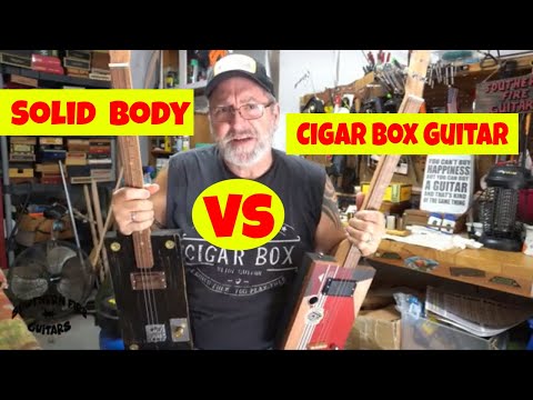 3 String Cigar Box Guitar  vs Solid Body Guitar