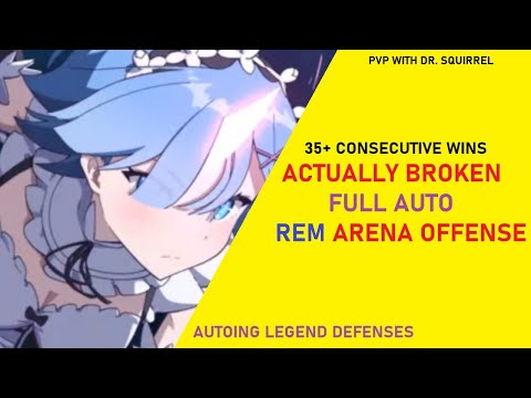 Actually Broken Ezmode Rem Arena Offense - 100% Auto, 35+ Win Streak to Legend [Epic Seven PvP]