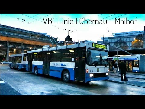 VBL NAW/HESS BT 5-25 Linie 1 Obernau - Maihof fährt mit offener Türe 2