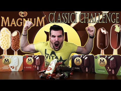 MANGIO TUTTO IL MENÙ CLASSICO DEI GELATI MAGNUM CHALLENGE | Agida Ice Cream | MAN VS FOOD  #magnum