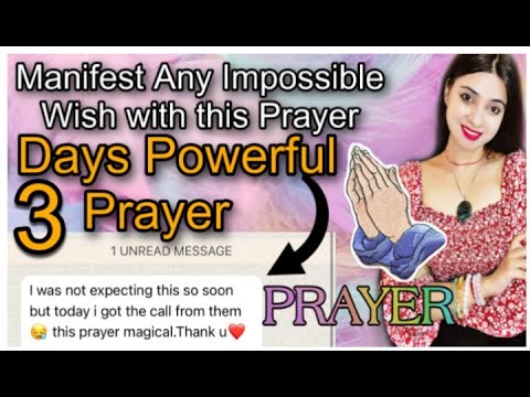MAGIC WILL HAPPEN IN 3 days with this 3 days Holy Spirit Prayer Manifest any Wish MEDITATION 3 DAYS