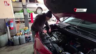 Düzce'de Eksi 10 Derecede Sanayi Mesaisi