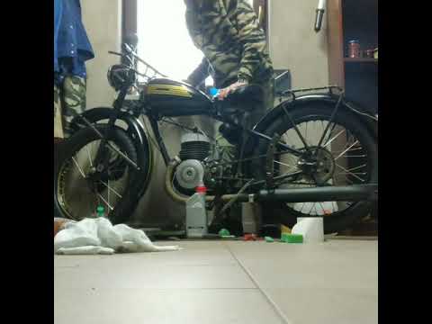 Husqvarna N°228 Vintage motorcycle| first official start after restoration/ 60+ years!