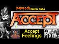Feelings - Accept - Guitar + Bass TABS Lesson