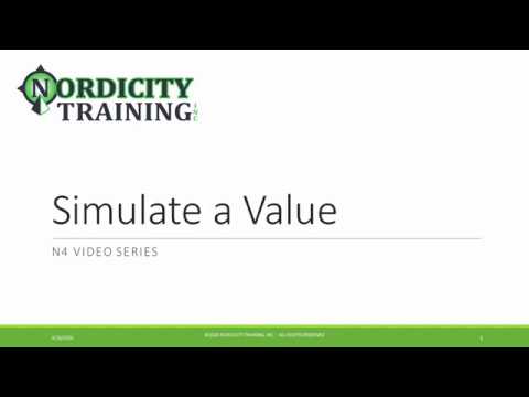 Simulating the Value of an Input in a Niagara (N4) Station