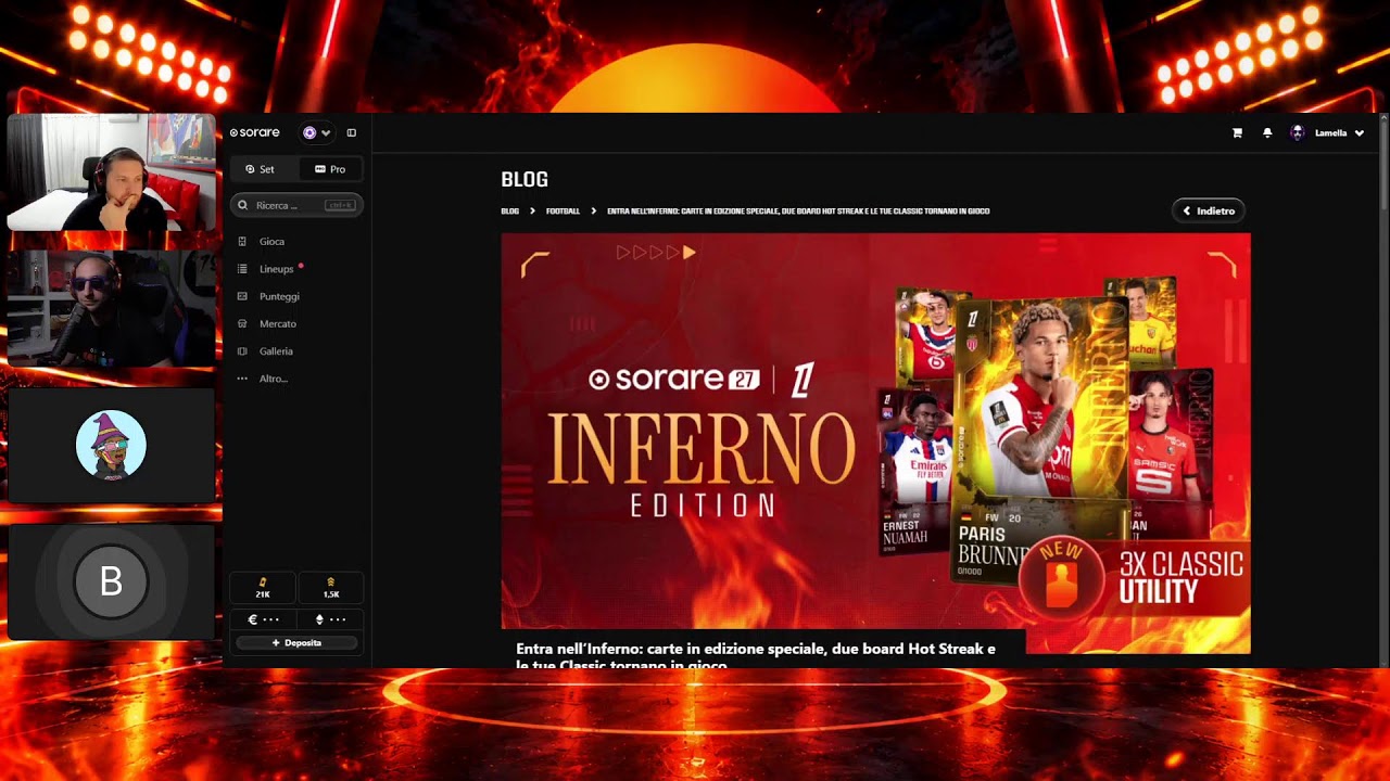 SORARE LUNEDÌ ITALIANO 🔥 INFERNO EDITION |