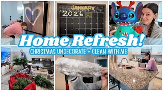 REALISTIC Clean With Me | Taking Down Christmas Decor + Home Reset