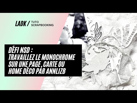 Tuto Scrapbooking | Défi NSD Travaillez le monochrome sur une page, carte ou home déco par Annlizb !