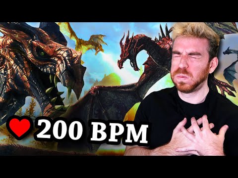Skyrim, but if my Heart Rate goes up it spawns 10 dragons