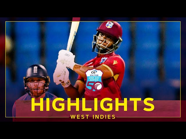 Evin Lewis Smashes 94 & Motie Takes 4-Fer | Highlights | West Indies v England | 1st CG United ODI