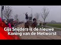 Gijs Snijders is voor de derde keer koning Metworstrennen in Boxmeer