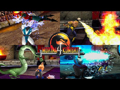 Mortal Kombat 4 - All Fatalities (Legacy Kollection | 4K 60FPS)
