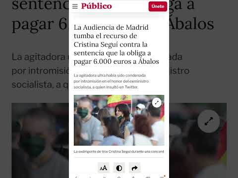 Titulares sobre la condena a Cristina Seguí en su pleito con Ávalos