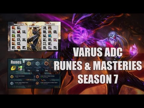 Varus Runes and Masteries season 7 League of legends