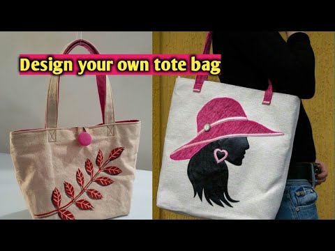 Creative and eye catching tote bag design/ designer fabric bags