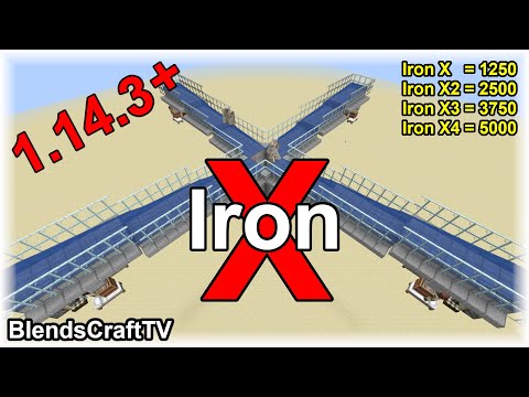 Easiest 1250-5000+/hr Iron Farm - Iron X - Minecraft Java 1.14.3 -1.14.4 - Basic Builds