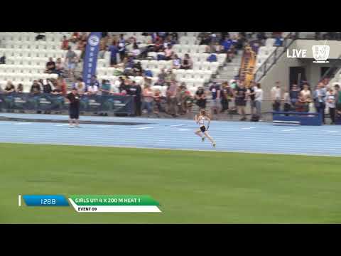 Girls U11 4 x 200m Heat 1 - 2018 SUBWAY State Relay Championships // LAVicTV