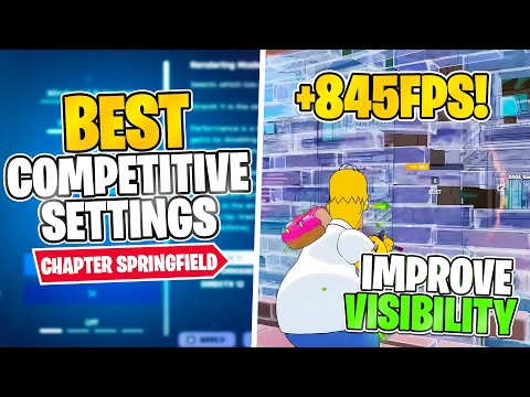 The BEST Competitive Settings in Fortnite Simpsons! ✅ (FPS Boost & Fix FPS DROPS)