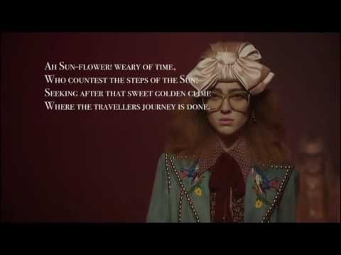 Florence Welch reading Ah! Sunflower (poem by William Blake) - Gucci - Spring Summer 2017