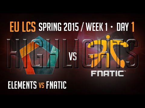 Elements vs Fnatic (Highlights) | S5 EU LCS Spring 2015 Week 1 Day 1 Game 1 | EL vs FNC W1D1G1