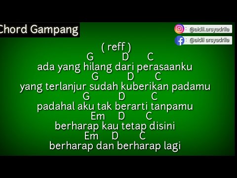 (Chord Gampang) "ADA YANG HILANG - Ipang" (Tutorial chord) lagu Gitar lirik