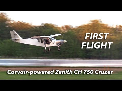 First Flight: Zenith CH 750 Cruzer powered by Corvair