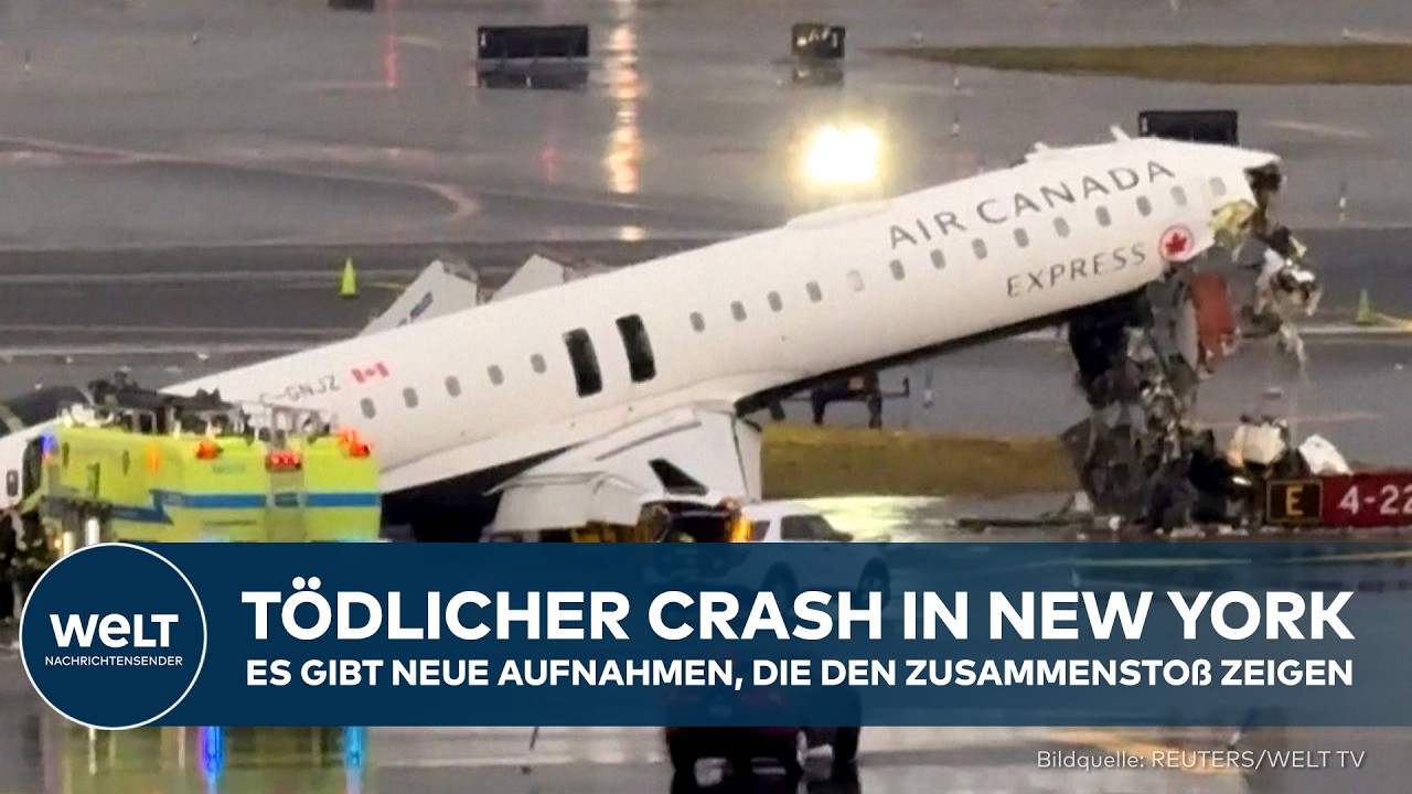NEW YORK: Flugzeug crasht in Flughafenfeuerwehr – Neue Aufnahmen zeigen den tödlichen Zusammenstoß