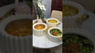 طقم حافظات طعام ملكي بتصميم مودرن ابيض (3 قطع)