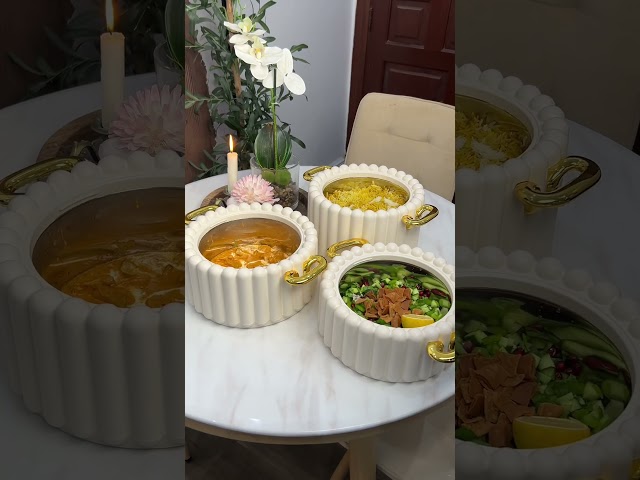طقم حافظات طعام ملكي بتصميم مودرن ابيض (3 قطع)