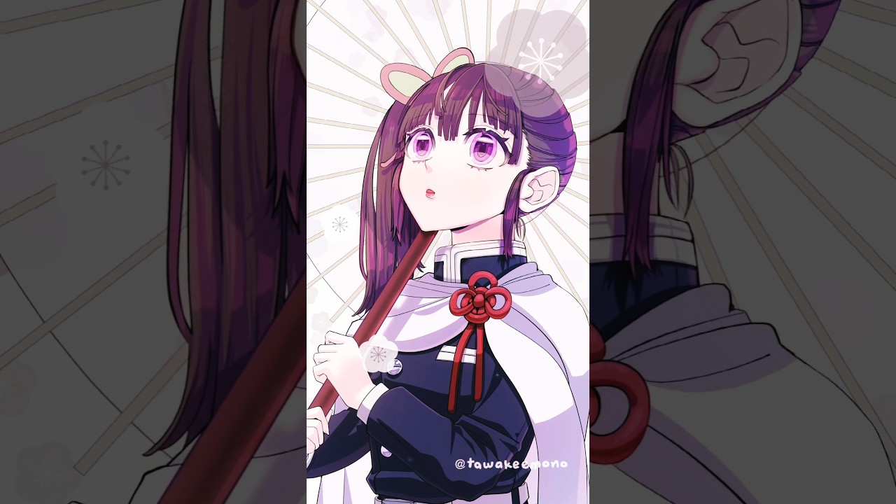 〖ｱﾆﾒEDｵﾏｰｼﾞｭ〗‪✿あの花ED❌蝶屋敷三姉妹🦋 #手描き #鬼滅の刃 #イラスト #demonslayer #anime