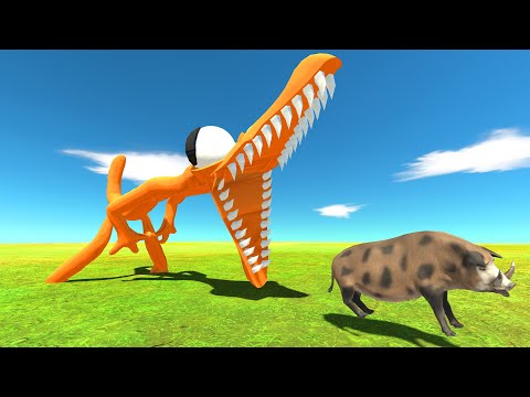 Rainbow Friend Orange vs Animals - Animal Revolt Battle Simulator
