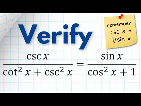 Verify Trig Identities