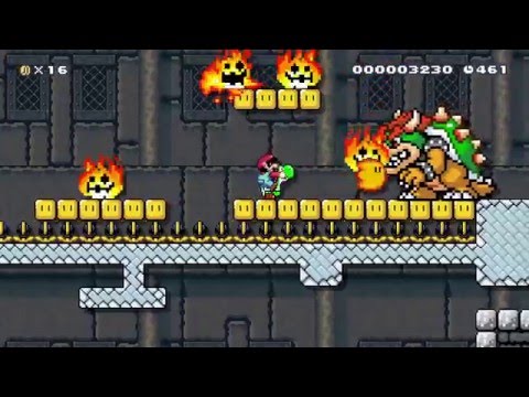 yoshi vs giga bowser by alex - SUPER MARIO MAKER - NO COMMENTARY 1AH