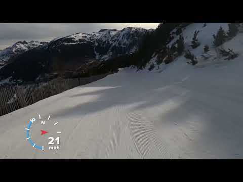 Grandvalira - Gall de Bosc (8km long easy blue run) top to bottom